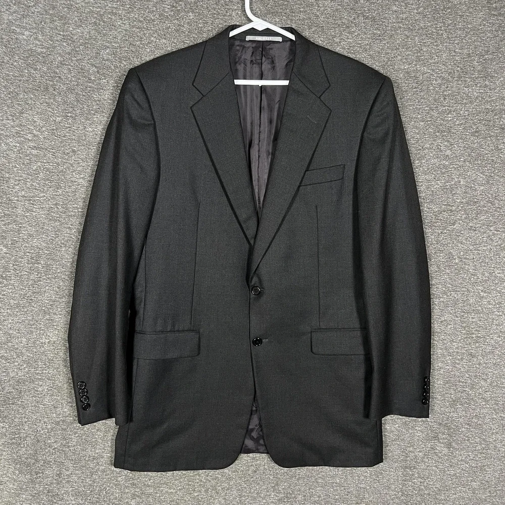 Loro Piana Madison Suit Jacket Mens 42L Gray Wool USA Nordstrom Hickey Freeman‎